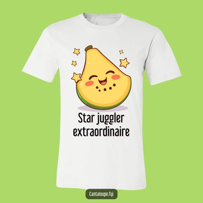 Funny Cantaloupe T-Shirt: Star-Juggling Slice, the Ultimate Funny Gift for Fruit Lovers!