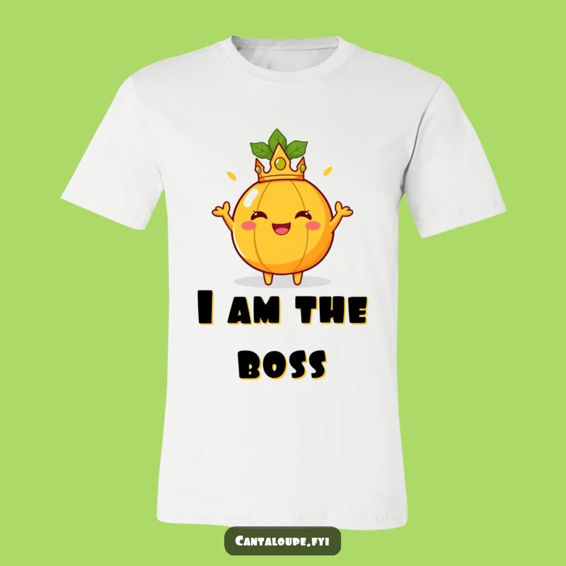 Funny Royal Cantaloupe T-Shirt, Crowned Joyful Fruit Tee, Awesome Funny Gift