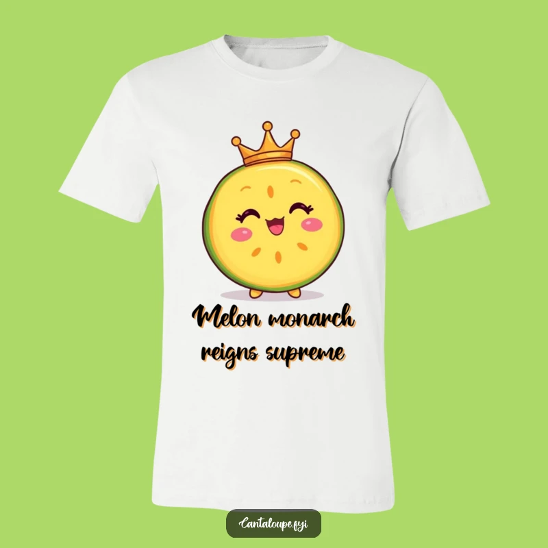 Funny Royal Melon T-Shirt - Delighted Cantaloupe Crown, Unique Regal Gift
