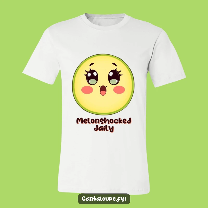 Funny Surprised Cantaloupe T-Shirt: Wearable Shock for Fashionable Fun Lovers