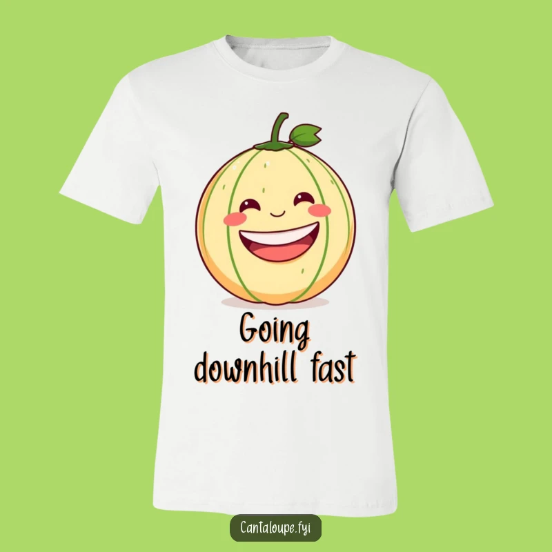 Funny Rolling Cantaloupe T-Shirt: Hilarious Fruit Tee for a Joyful Vibe Gift