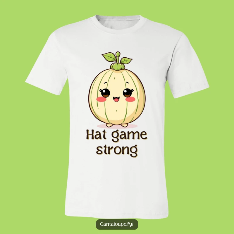 Funny Melon Hat T-Shirt - Cantaloupe Character Stylish Stem Tee Gift