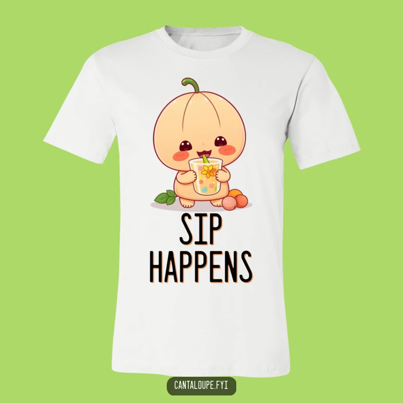 Funny Cantaloupe T-Shirt: Happy Slurping Makes a Funny Outfit and Gift