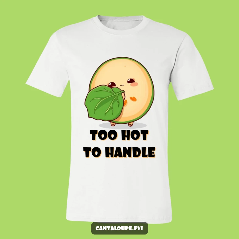 Funny Fanning Cantaloupe Slice T-Shirt: Stay Cool with Hilarious Fruit Tee Gift