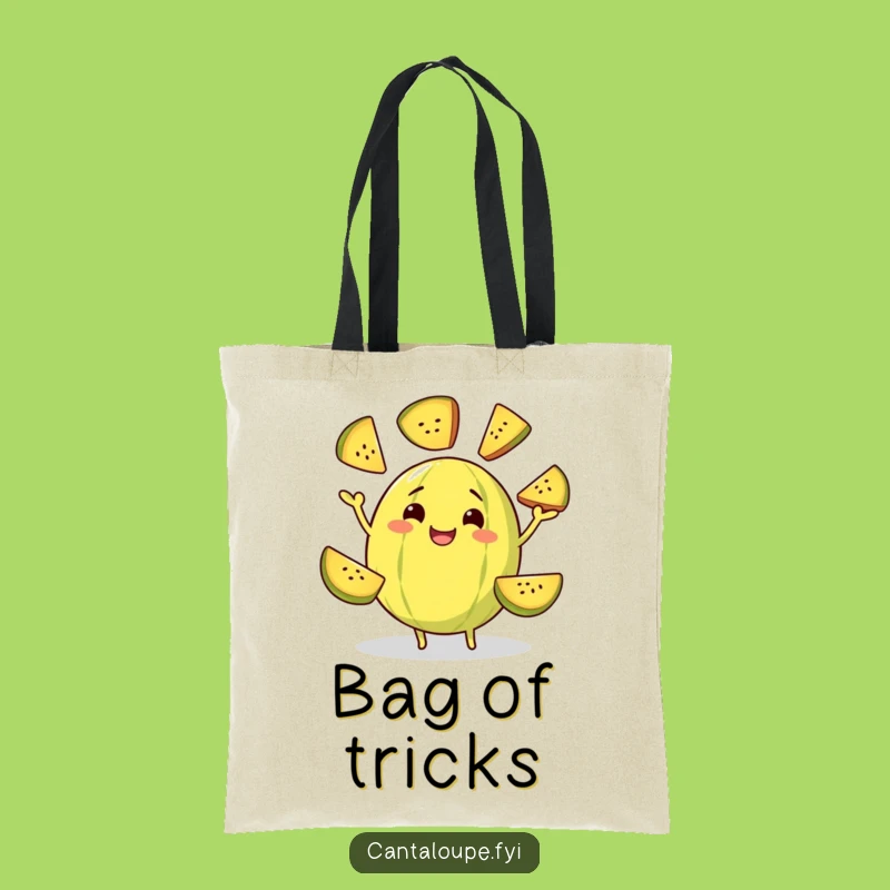 Funny Juggling Cantaloupe Tote Bag: Melon Slice Act, Carry Your Circus!
