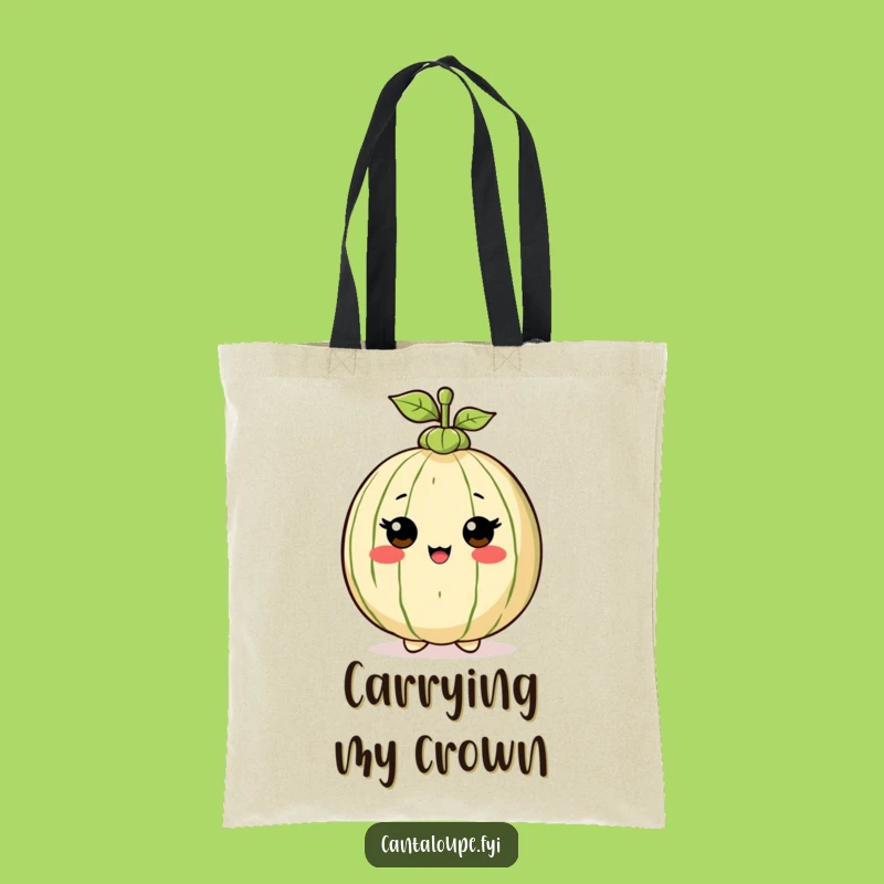 Funny Melon Hat Tote Bag - Cantaloupe Character Stylish Carryall Gift