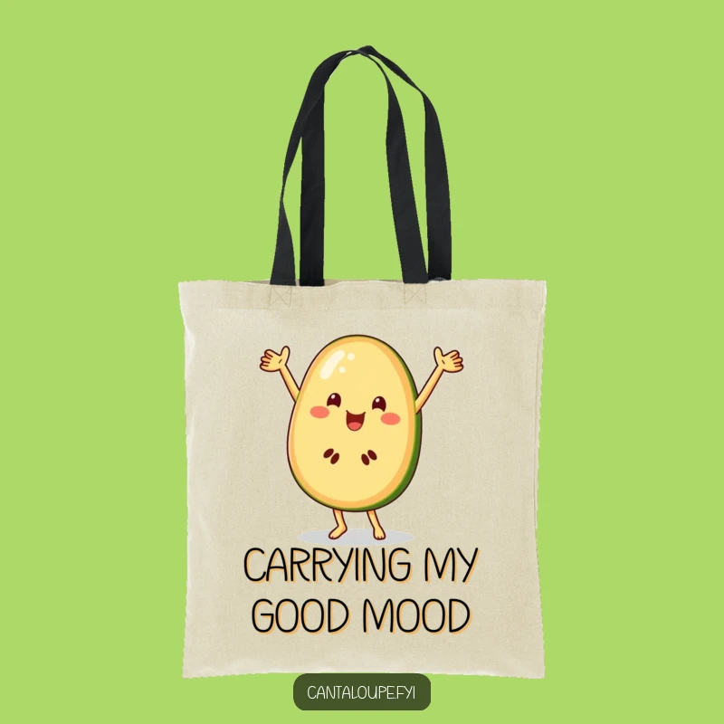 Funny Cantaloupe Dancer Tote Bag, Stylish and Hilarious Fruit Accessory, Great Funny Gift