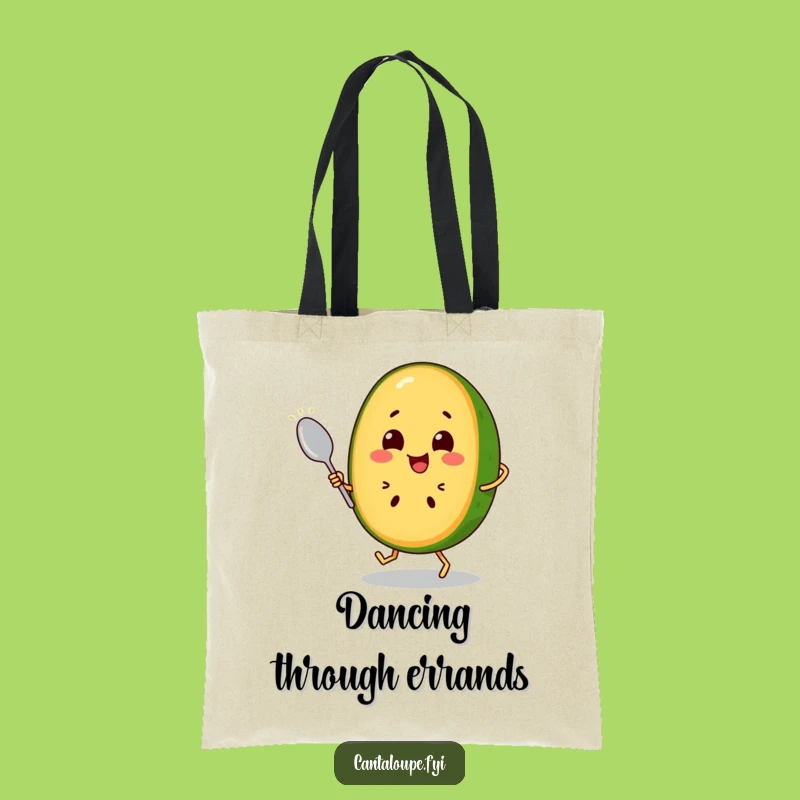 Funny Dancing Cantaloupe Tote Bag: Carry Your Grooves with This Hilarious Fruit Pal
