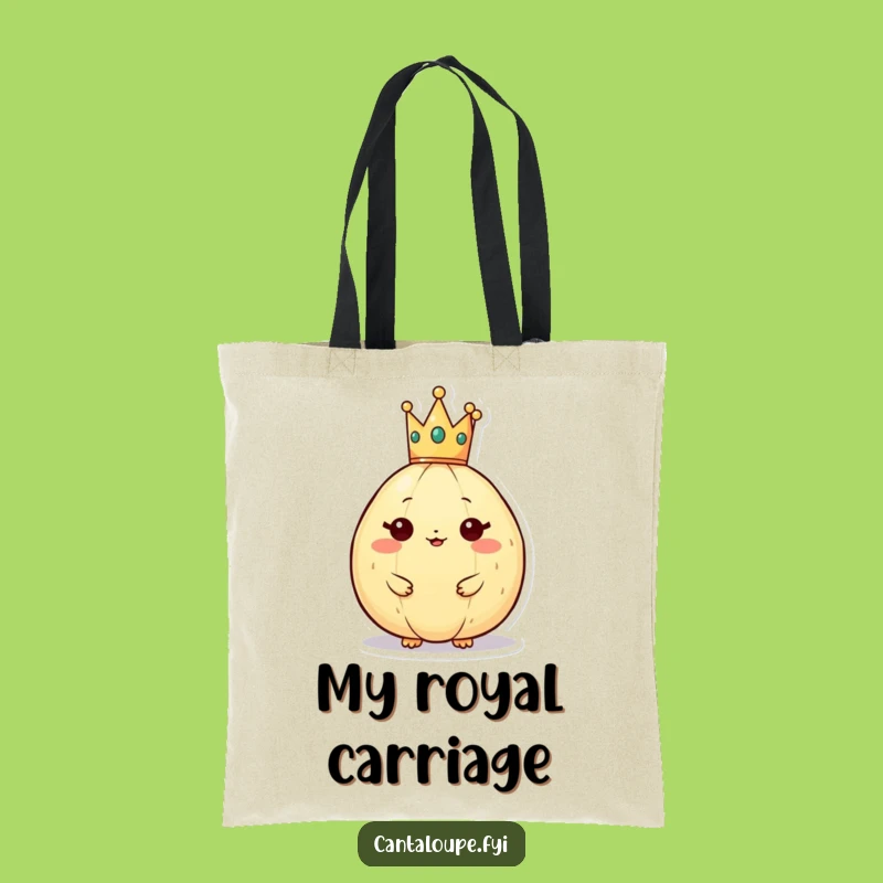 Funny Cantaloupe Crown Tote Bag: Carry Your Royal Essentials