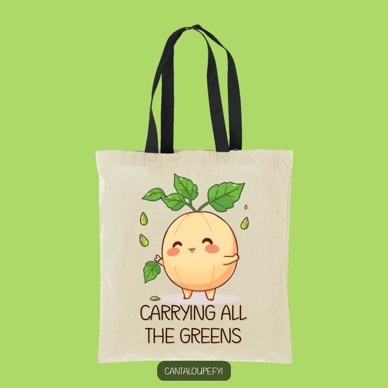 Funny Cantaloupe Juggler Tote Bag: Carry Your Essentials with Fruity Fun