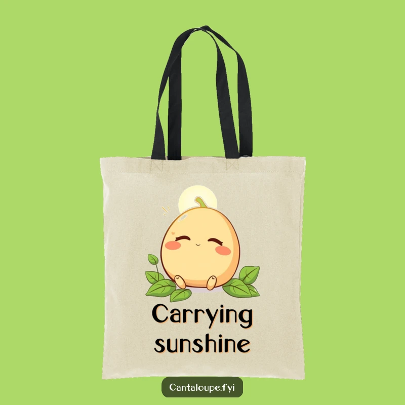 Funny Cantaloupe Tote Bag: Carry Your Zen with This Sunbeam Funny Gift