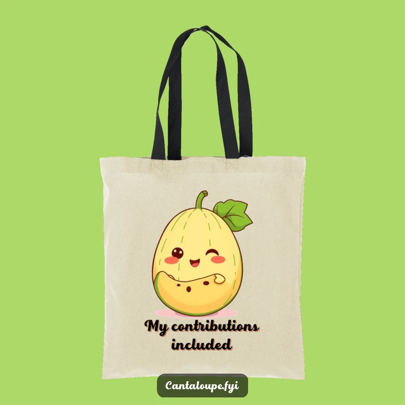 Funny Fruit Share Tote: Cantaloupe Character Bag, Perfect Gift