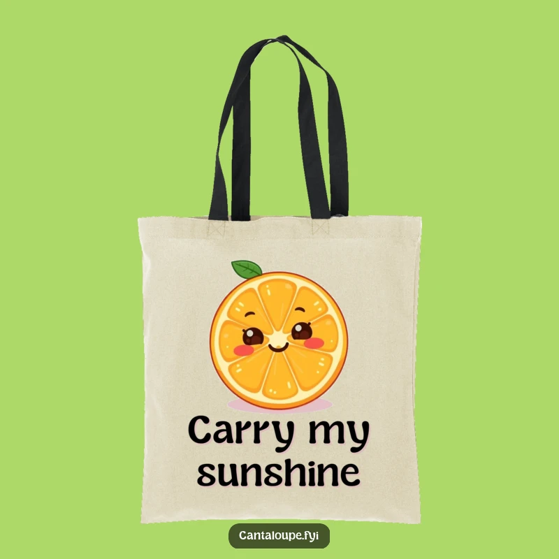 Funny Orange Slice Tote Bag: Cheerful Citrus Carry-All, Ideal Funny Gift