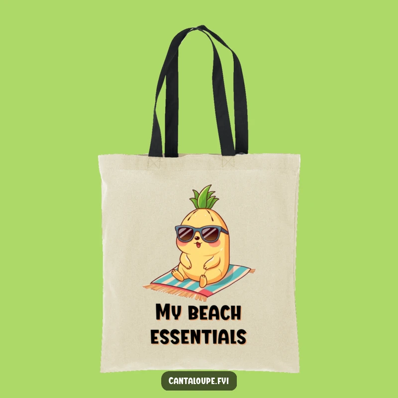 Funny Cantaloupe Beach Tote Bag - Stylish & Hilarious Summer Essential