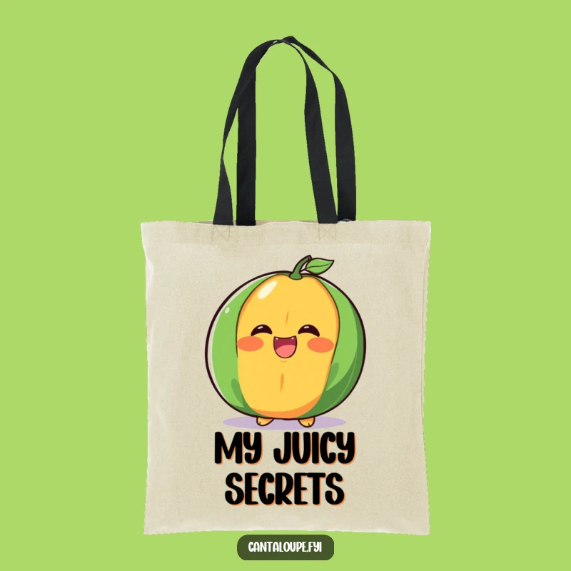 Funny Cantaloupe Laugh Tote - Giggling Fruit Bag for Your Hilarious Haul